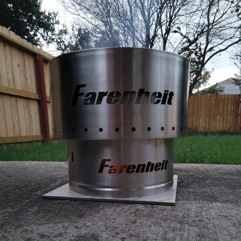 Brasero Potenciado 35cms Farenheit Humo Reducido-3