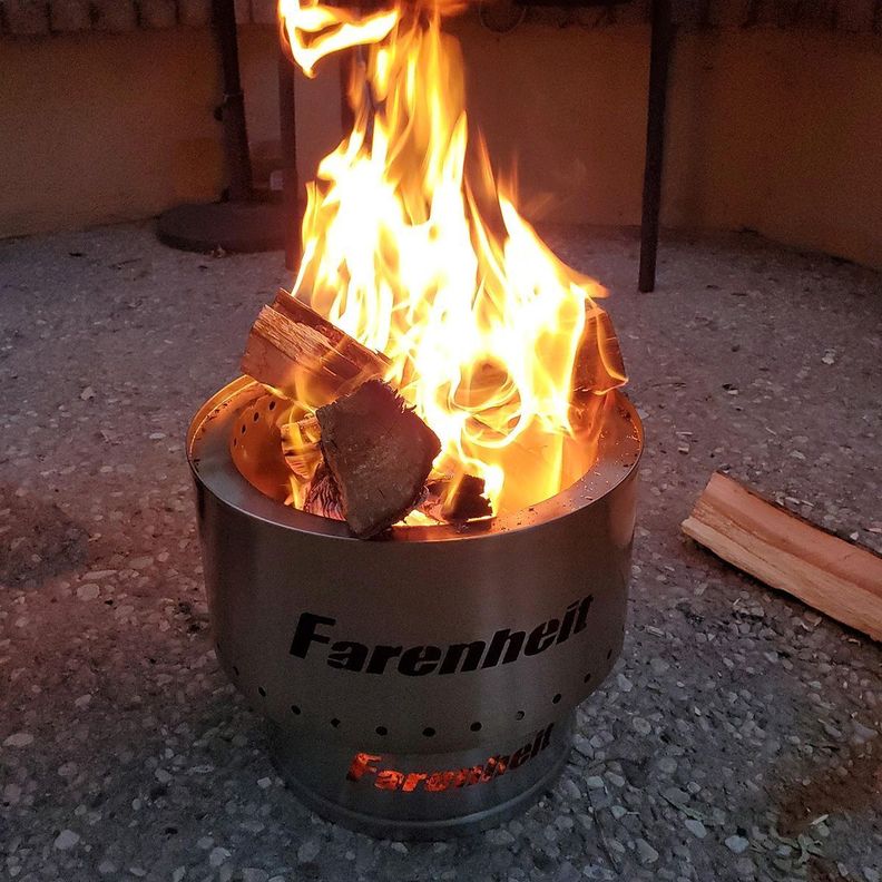 Brasero Potenciado 35cms Farenheit Humo Reducido-2