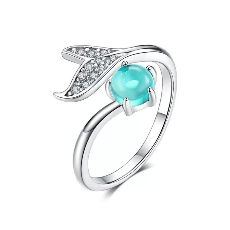 Anillo Sirena Ajustable Plata 925-0