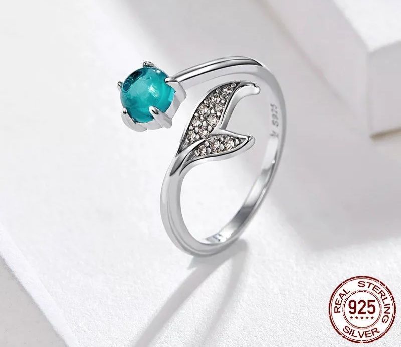 Anillo Sirena Ajustable Plata 925-1