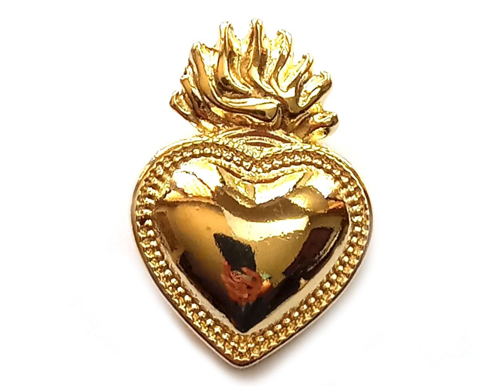 Colgante Corazon Detente Grande Enchapado Oro 18K Dorado