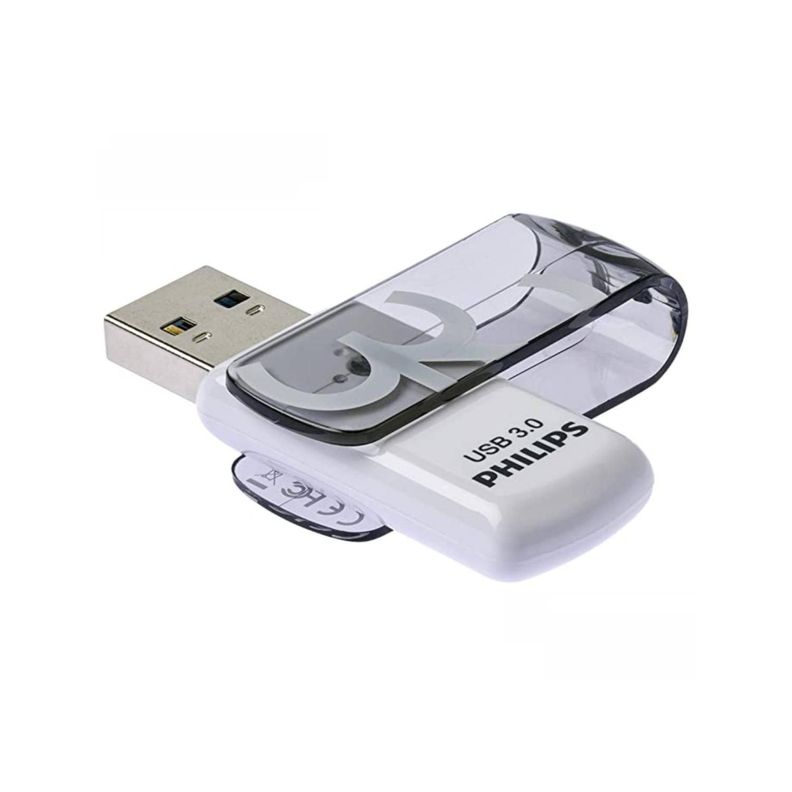 Pendrive Philips Vivid 32GB USB 3.0 Super Speed Gris-0