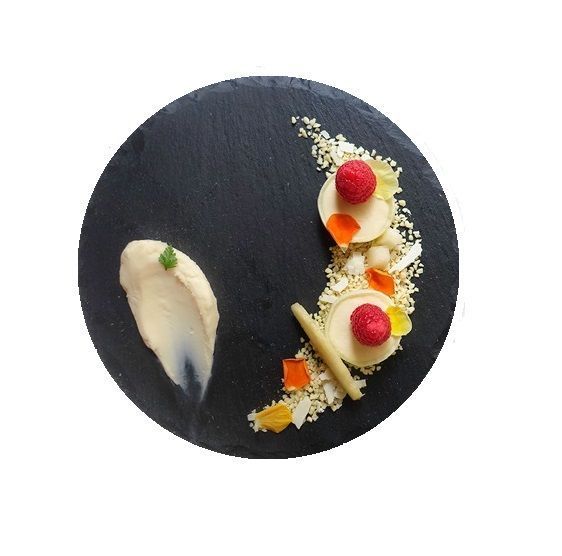 Plato Redondo Natural Plancha Piedra Emplatado Bandeja 20cm-2