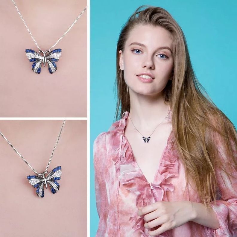 Collar Mariposa Plata 925-1