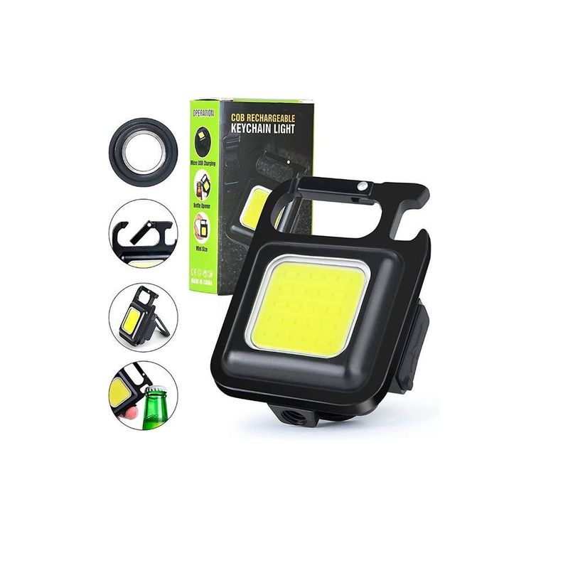 Linterna Led Recargable Destapador Llavero Gancho-0