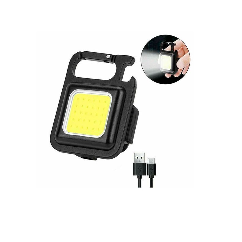 Linterna Led Recargable Destapador Llavero Gancho-1