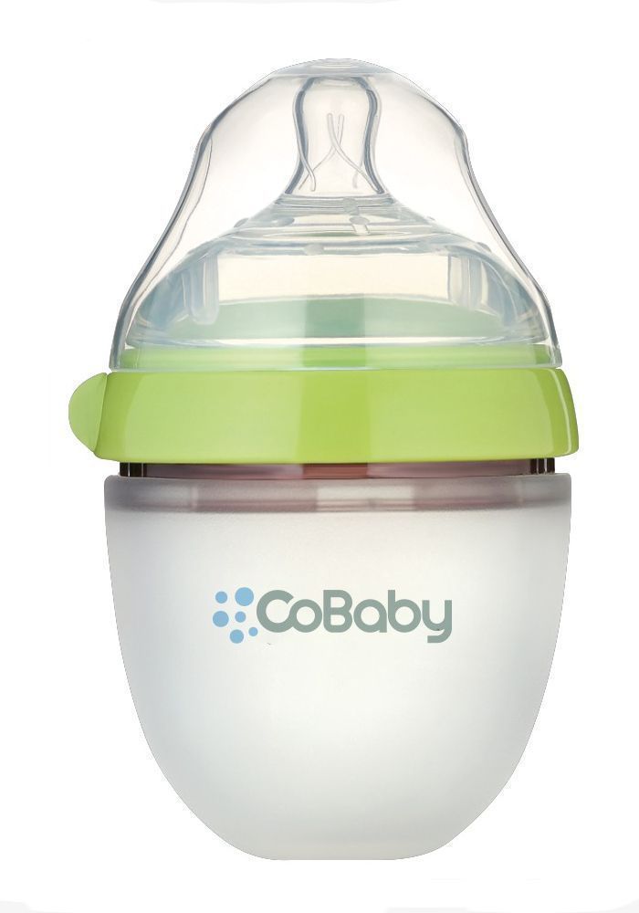 MAMADERA SILICONA FLEXIBLE COBABY 150 ML VERDE-0
