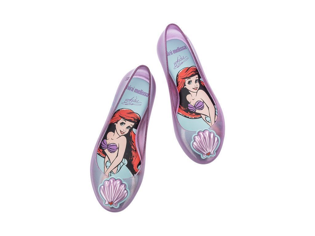 Ballerina Sweet Love + Disney Princess Infantil Rosa Glitter Mini Melissa-3