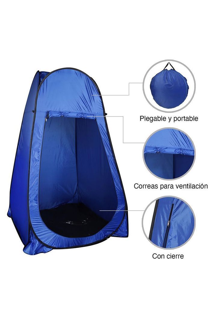 Vestidor de Camping Azul-3