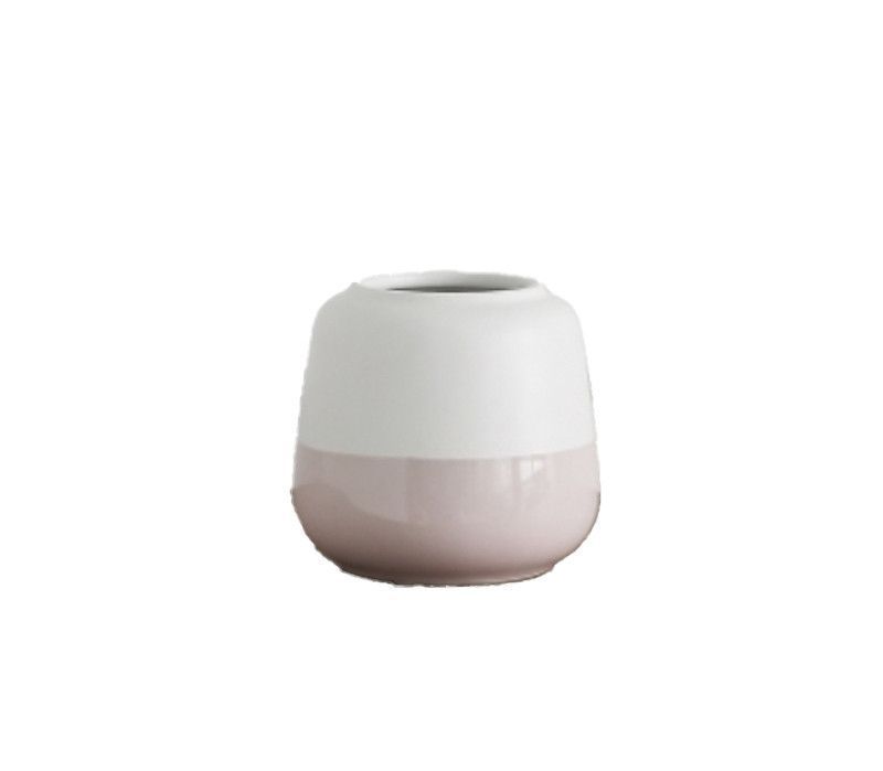 Jarron decorativo de ceramica Ann Pequeno Blanco