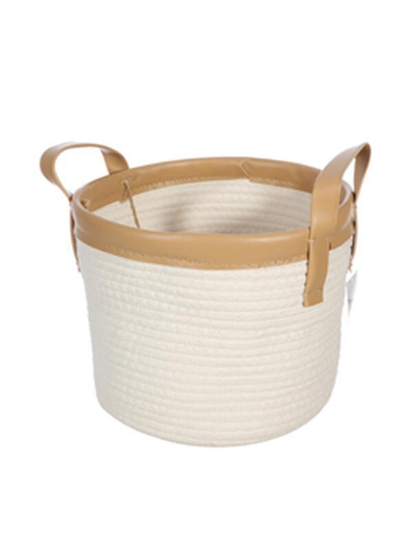 Canasto de Fibra Seagrass 28x22 cm. Natural ø28 x22 cm-0