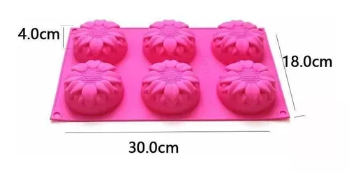 Molde De Silicona Para Jabon Diseño De Flores-1