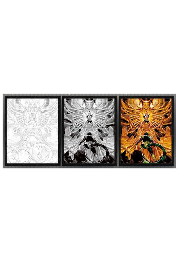 Netero HxH Cuadro 3D Efecto Lenticular 3 imagenes en 1-0