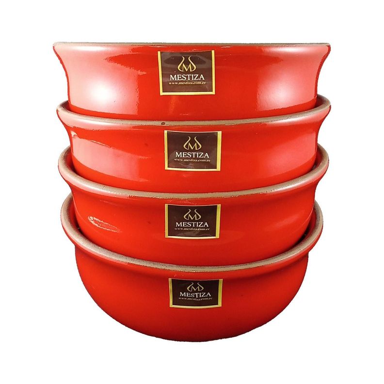 Set de Bowls Mestiza Rojo Fuego-2