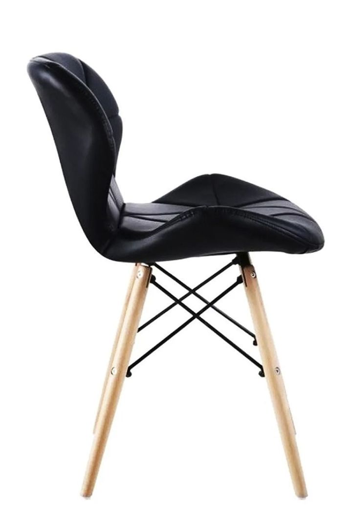 Pack 4 Sillas Eames Acolchada Negro-3