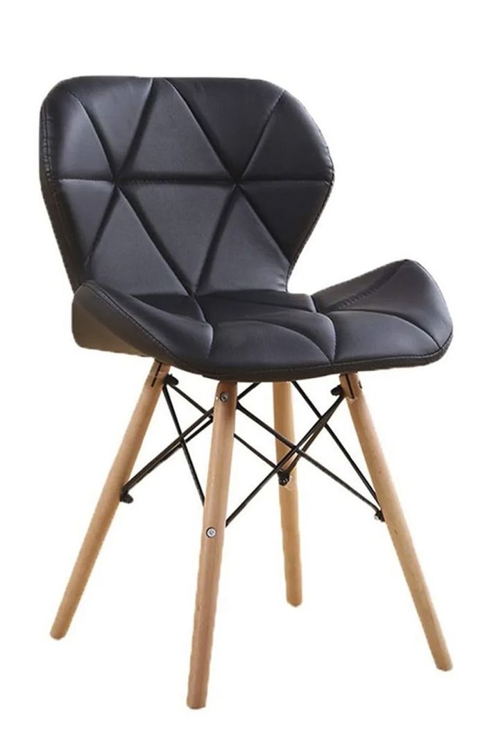 Pack 4 Sillas Eames Acolchada Negro-2
