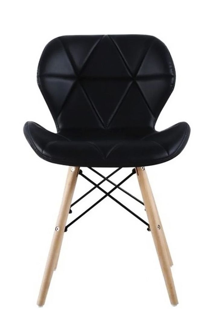 Pack 4 Sillas Eames Acolchada Negro-4