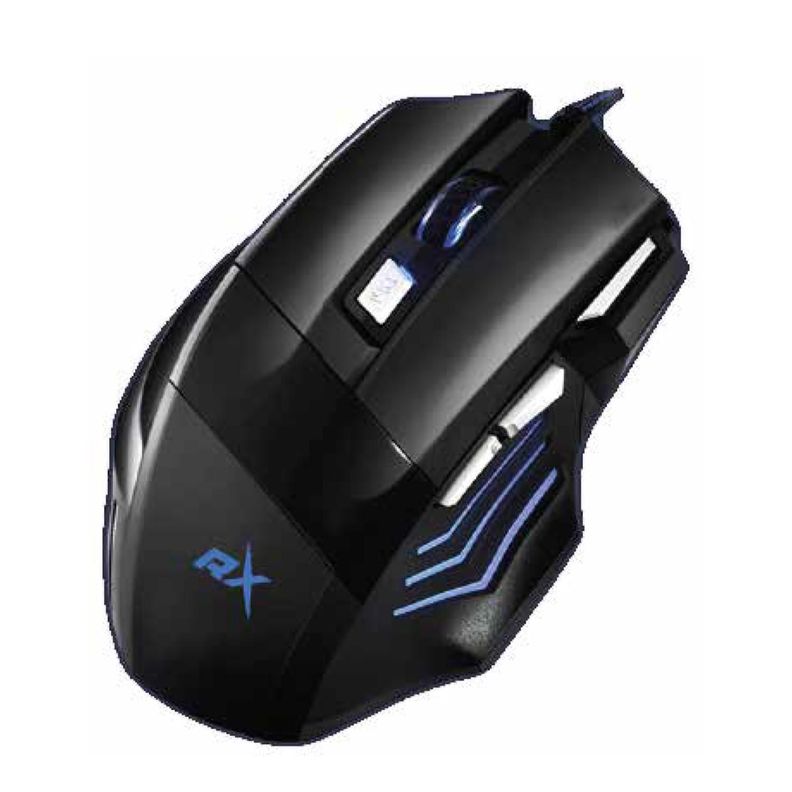 Mouse Gamer Ergonomico 2400 DPI 7 Botones Reptilex-0