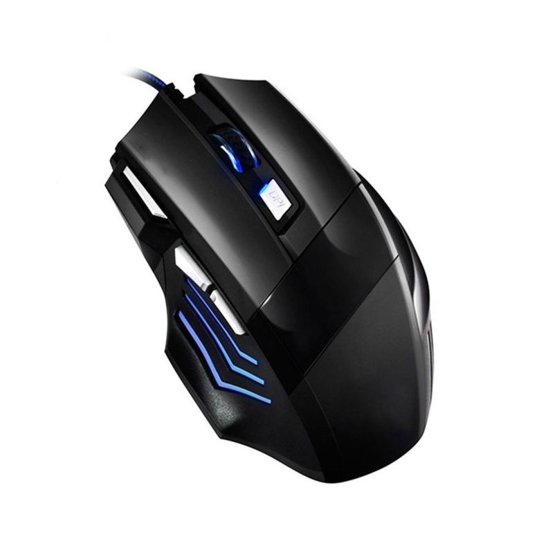 Mouse Gamer Ergonomico 2400 DPI 7 Botones Reptilex-1