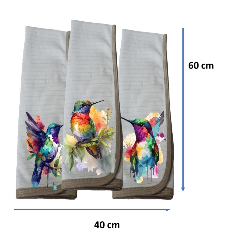 Pack 3 paños de Cocina modelo Colibrí Mágico -1