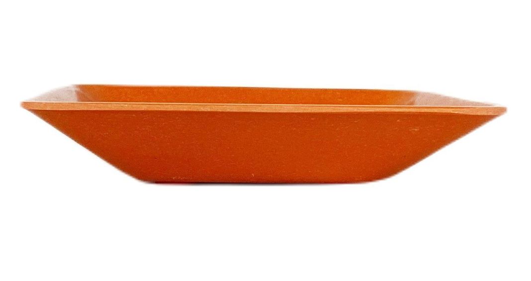 SET 2 MACETA BIO C/ PLATO CUAD NARANJO13,3X12,4-2