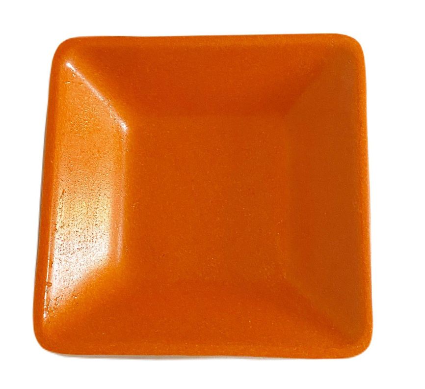 SET 2 MACETA BIO C/ PLATO CUAD NARANJO13,3X12,4-3