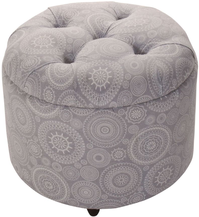 Pouf Baúl Zoe Mándala Estampado 60x60x50 Cm Máxima Design-3