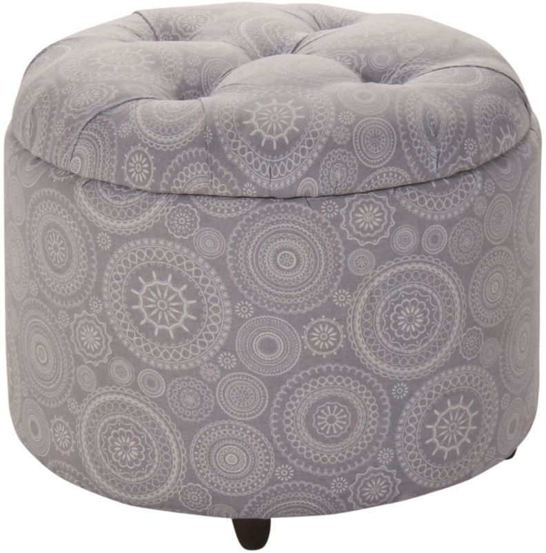Pouf Baúl Zoe Mándala Estampado 60x60x50 Cm Máxima Design-0