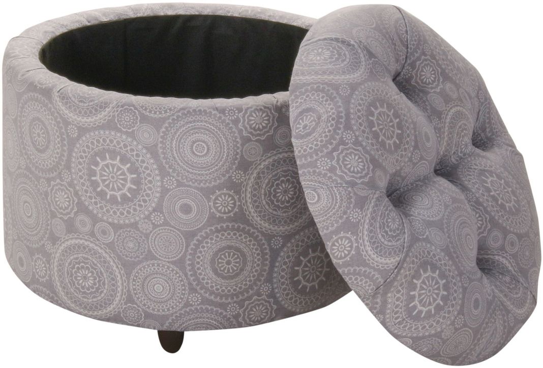 Pouf Baúl Zoe Mándala Estampado 60x60x50 Cm Máxima Design-1