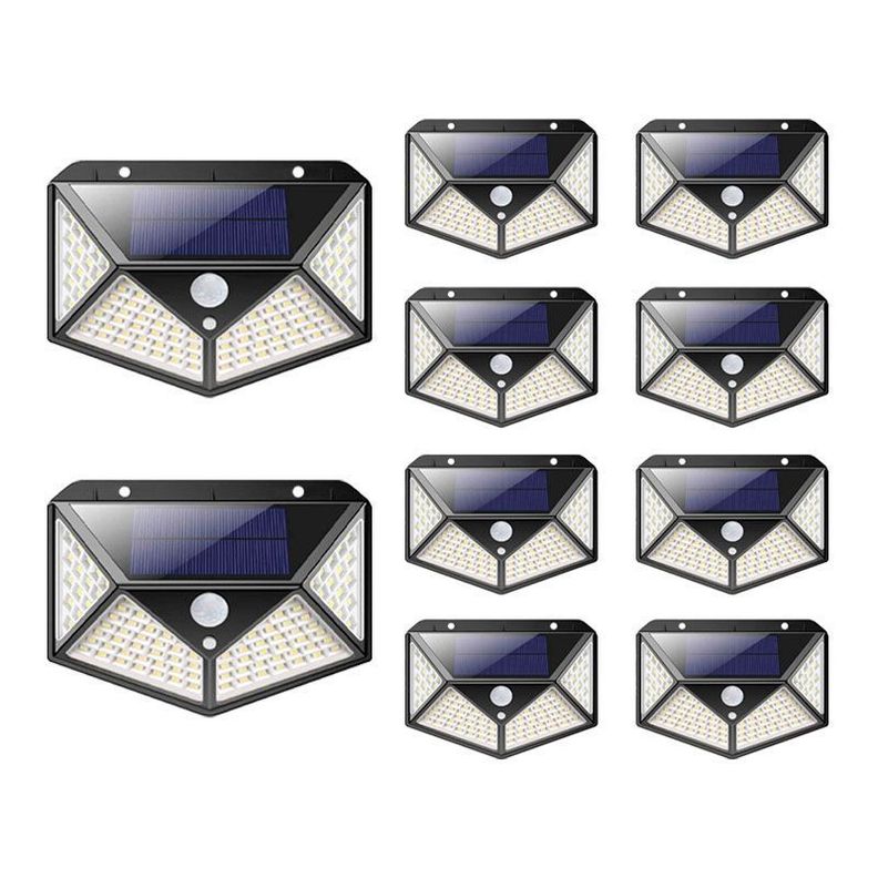 Pack 10 Focos Solar 100 Led Con sensor de Movimiento-0