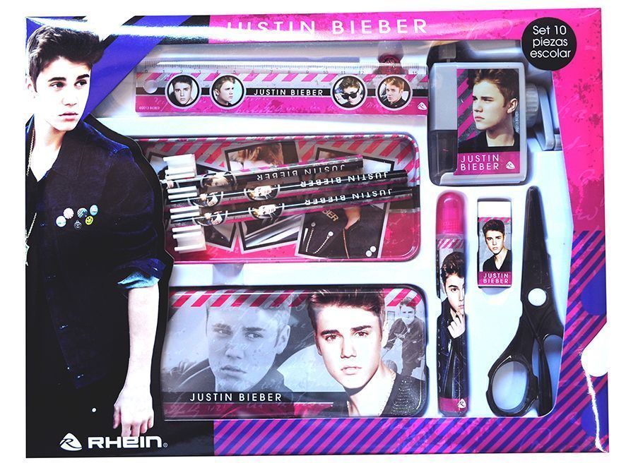 SET ESCOLAR RHEIN JUSTIN BIEBER DE COLECCION-1