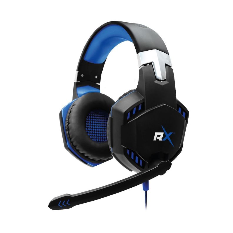 Audifono Gamer PC 2 Plug 3.5 de Audio Voz USB Azul Reptilex-0