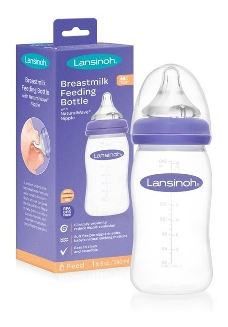 Mamadera Boca Ancha Natural Wave Lansinoh 240ml-0