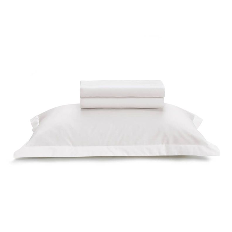 Juego de sábanas Karsten Liss 1.5 plazas 180 hilos Blanco-0