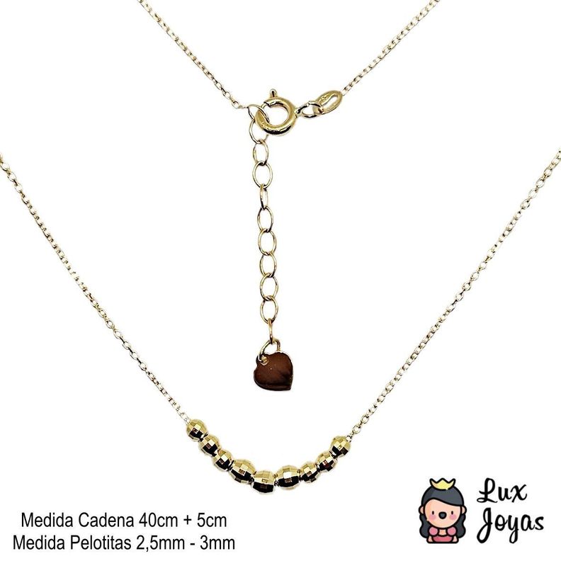 Cadena Eslabones Pelotitas Diamantadas Oro Au750 - 18k Italiano-2