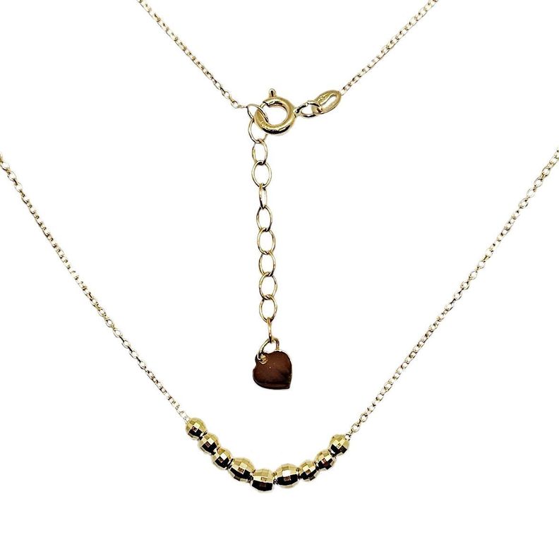 Cadena Eslabones Pelotitas Diamantadas Oro Au750 - 18k Italiano-0