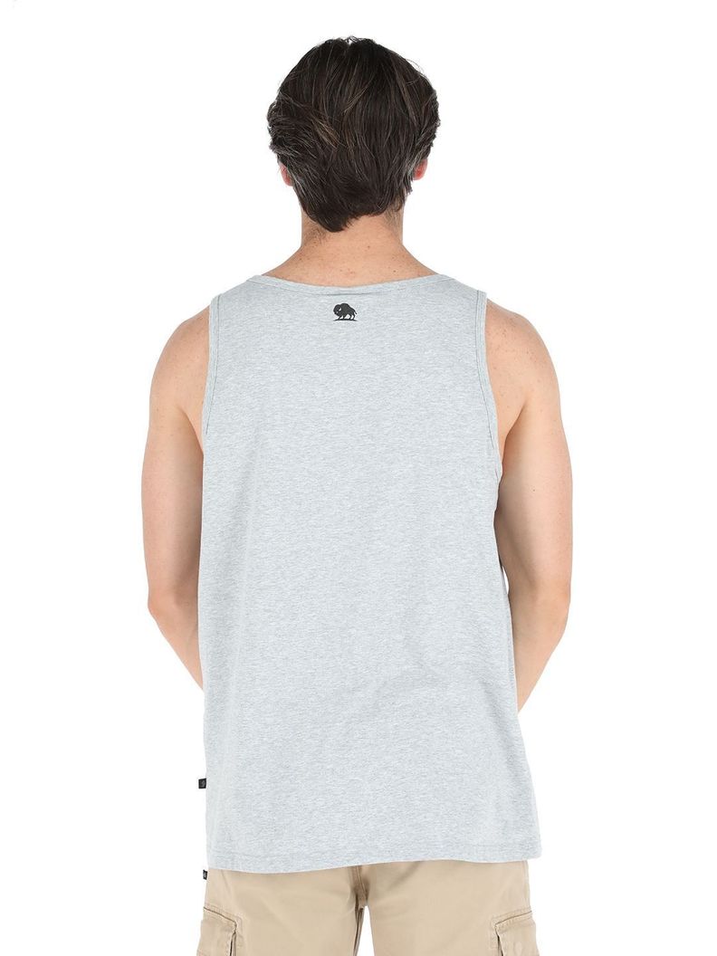 Polera Sin Mangas Abejorro Gris Melange Hombre-2