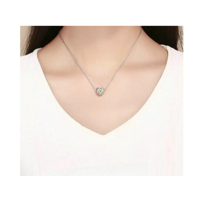 Charm Corazones de Colores en Plata Fina 925-3