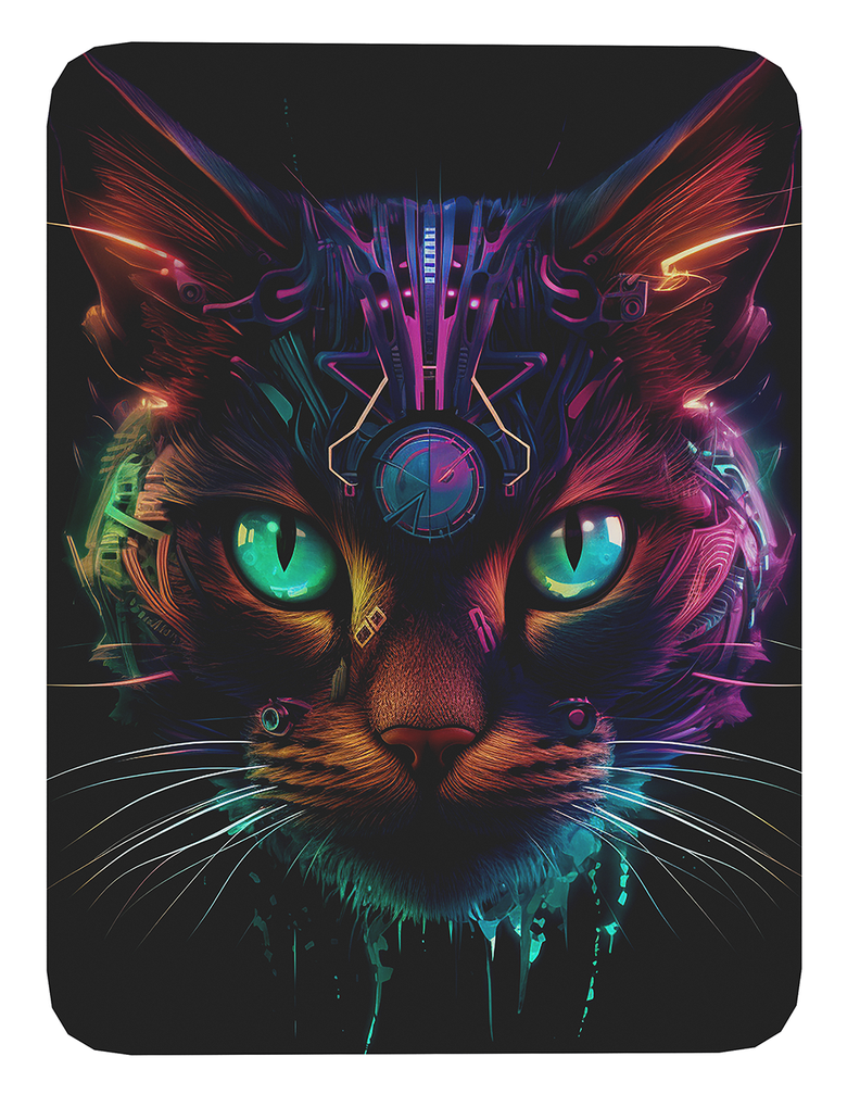 Mouse Pad Gato Arte de animales - 17cm X 21cm D29-0