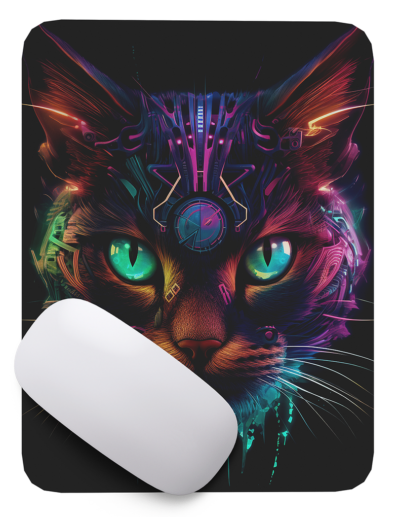 Mouse Pad Gato Arte de animales - 17cm X 21cm D29-1