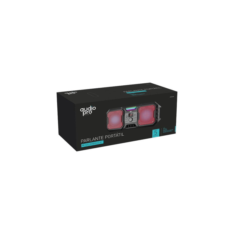 Parlante Portátil Bluetooth Radio FM USB 5W RMS Rojo Audiopro-1