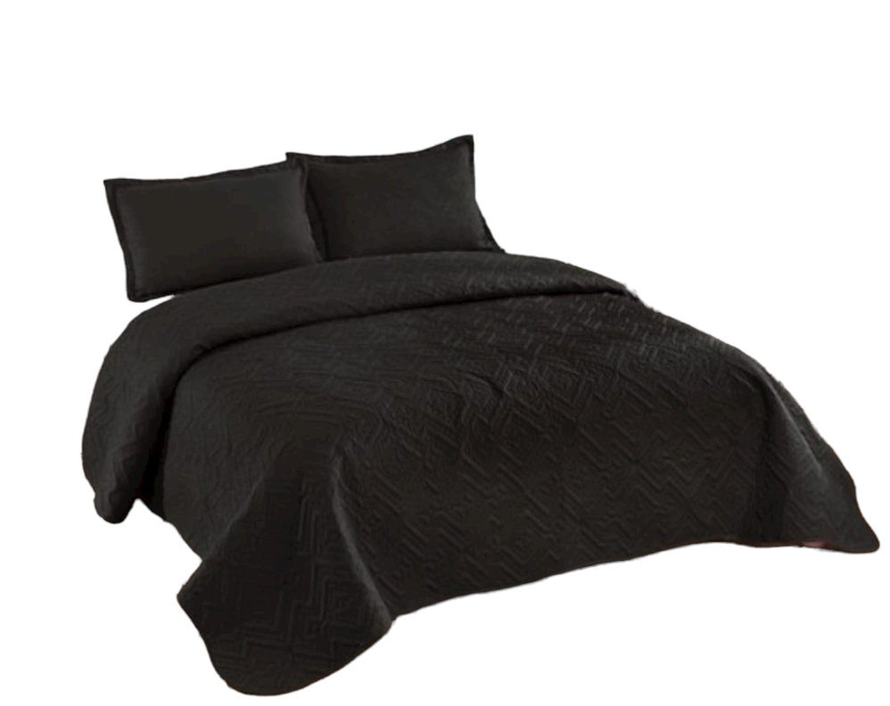 Cobertor de verano King Negro unicolor-0