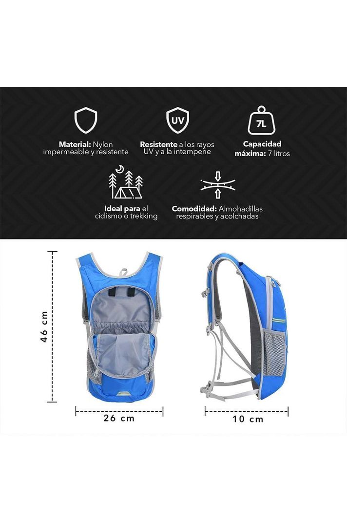 Mochila de Hidratación 7L Outdoor Azul-2