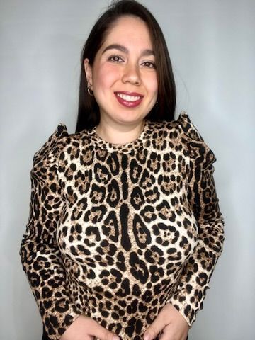 Polera Manga Princesa Leopardo-0