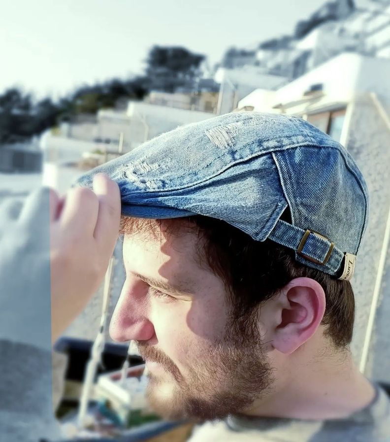 Boina hombre jeans algodon-2