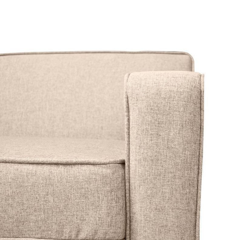 Sofá Lilen Chenille Tipo Lino Beige  3 Cuerpos-3