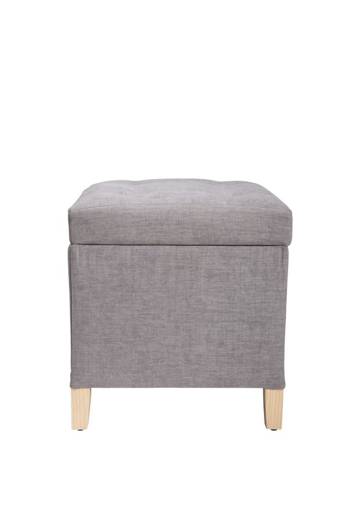 Pouf-Baúl Rucato Gris-Claro Altea 46x46x50 cm Máxima Design-0