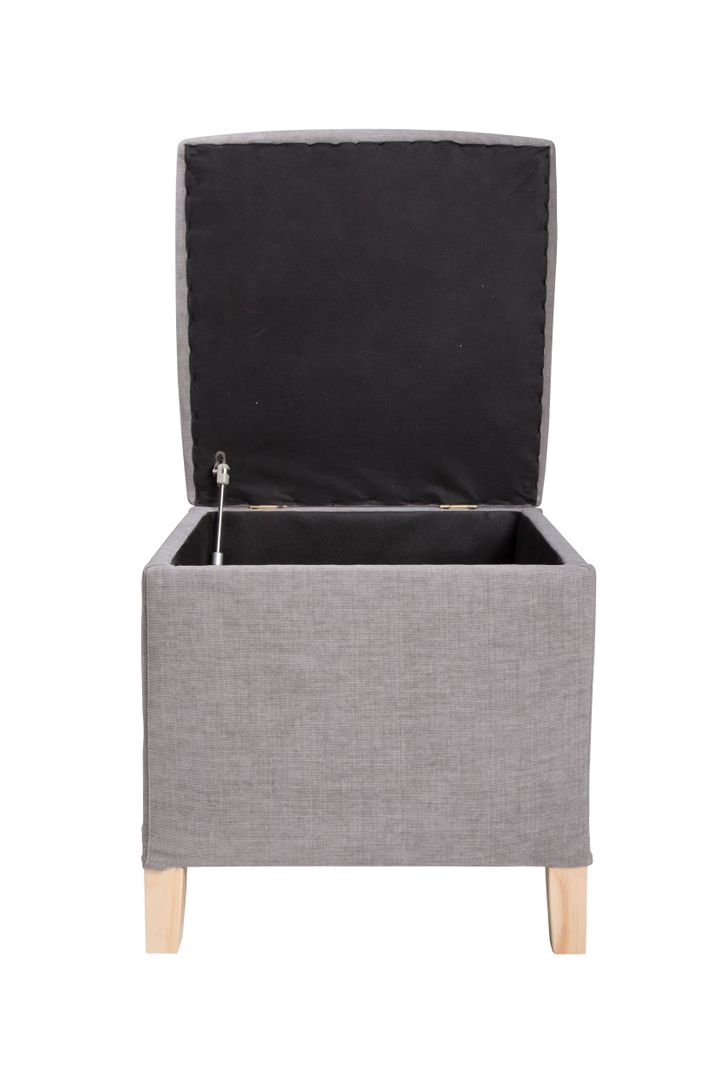 Pouf-Baúl Rucato Gris-Claro Altea 46x46x50 cm Máxima Design-1