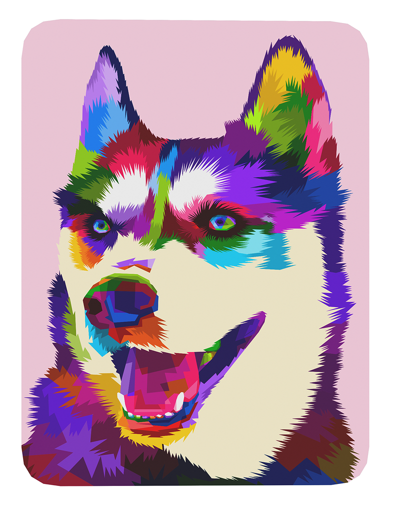 Mouse Pad Perro  Arte de animales - 17cm X 21cm D75-0