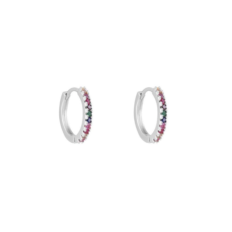 Argollas Reila bañadas en oro blanco Hadara Joyas-0